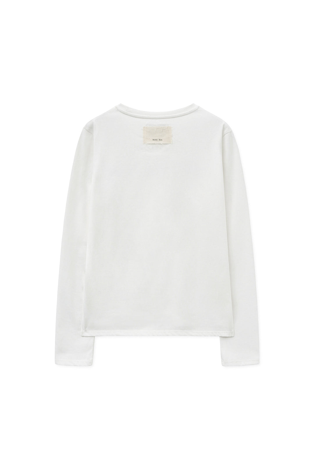 Matin Kim Lettering Graphic Long Sleeve Top — White