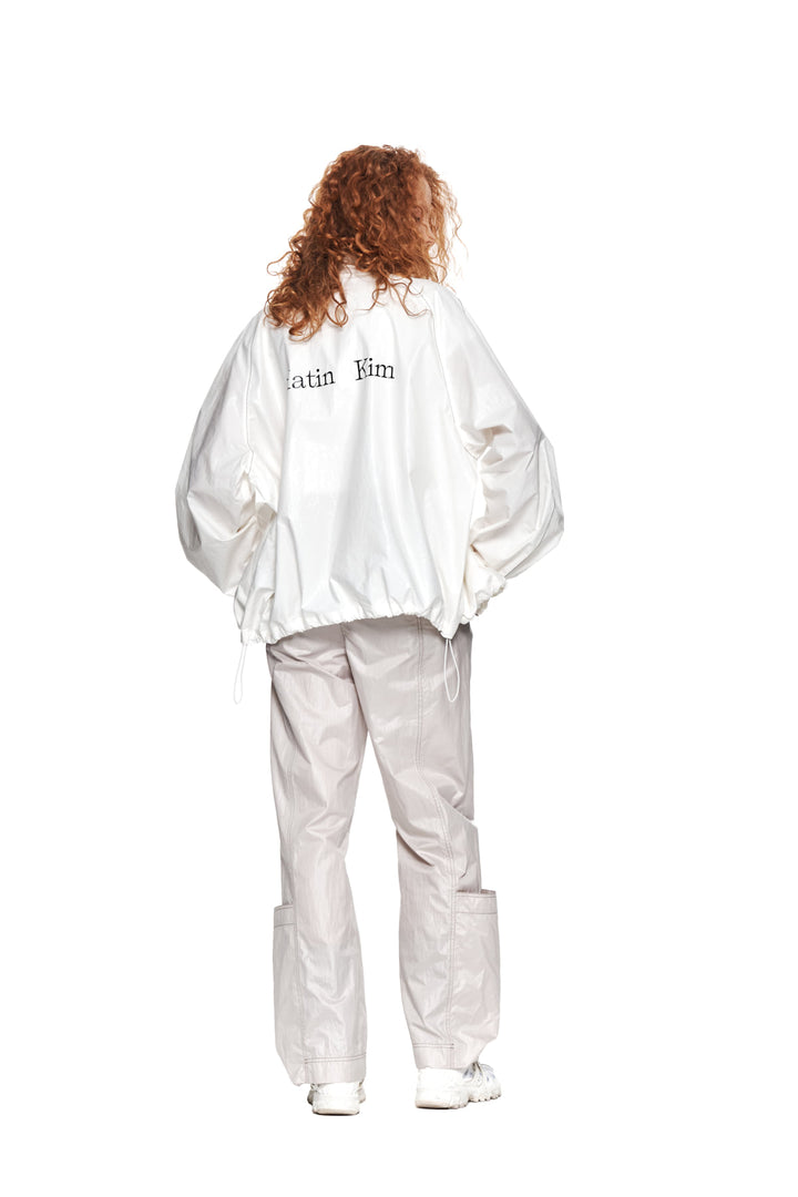 Matin Kim Logo Coating Jumper — Ivory