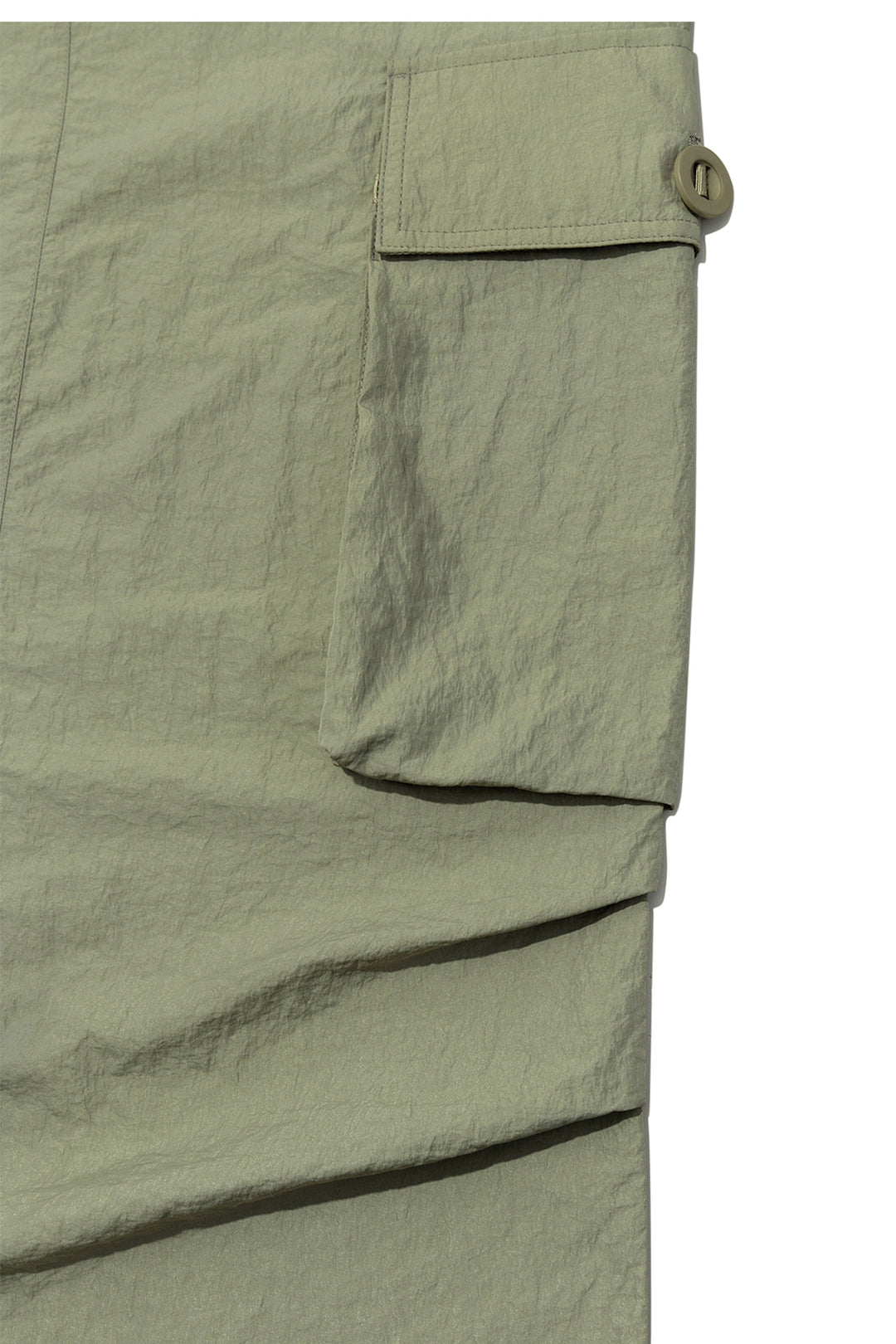 Matin Kim String Nylon Cargo Skirt — Khaki