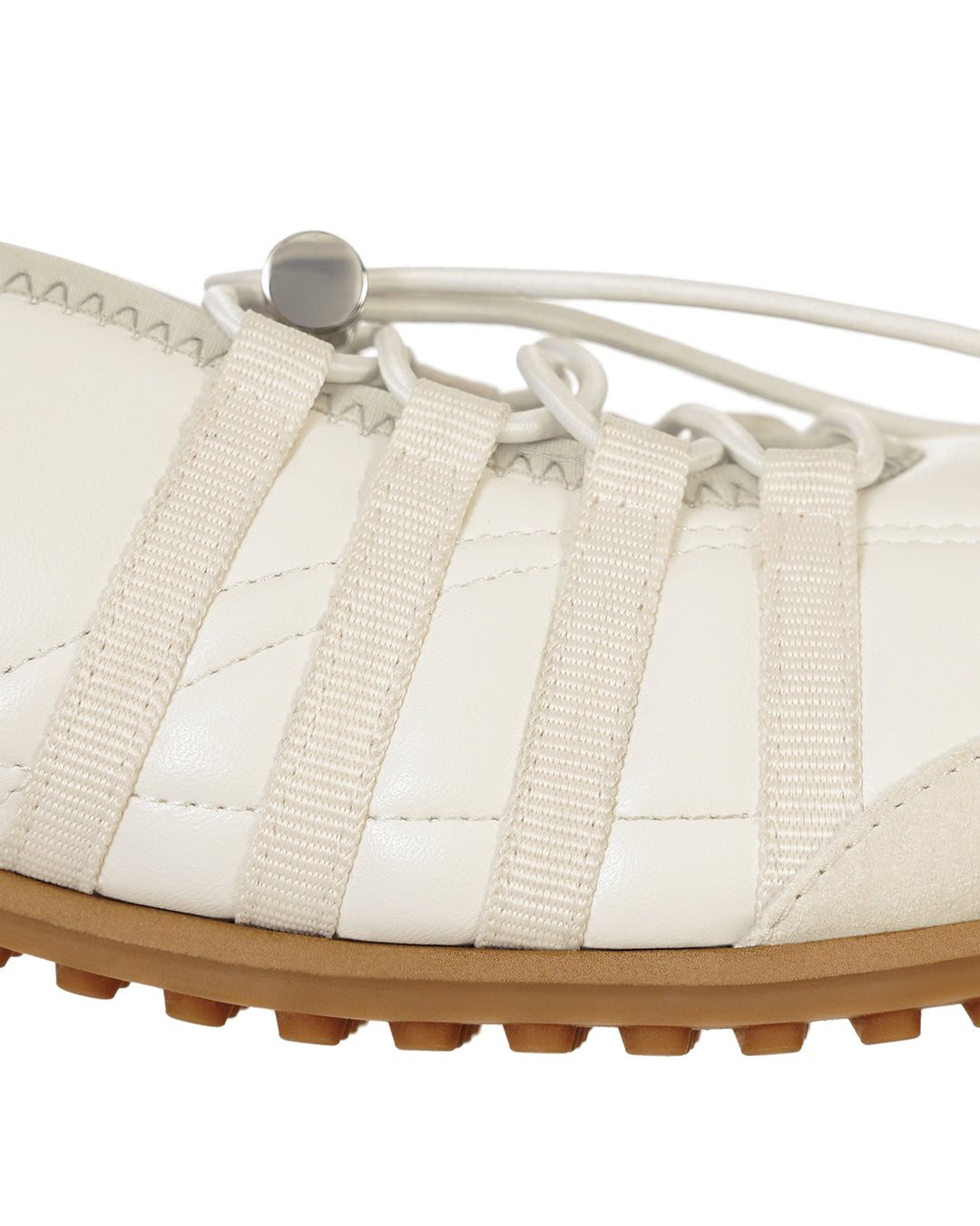 Stand Oil Tie Mary Jane Sneaker — Cream