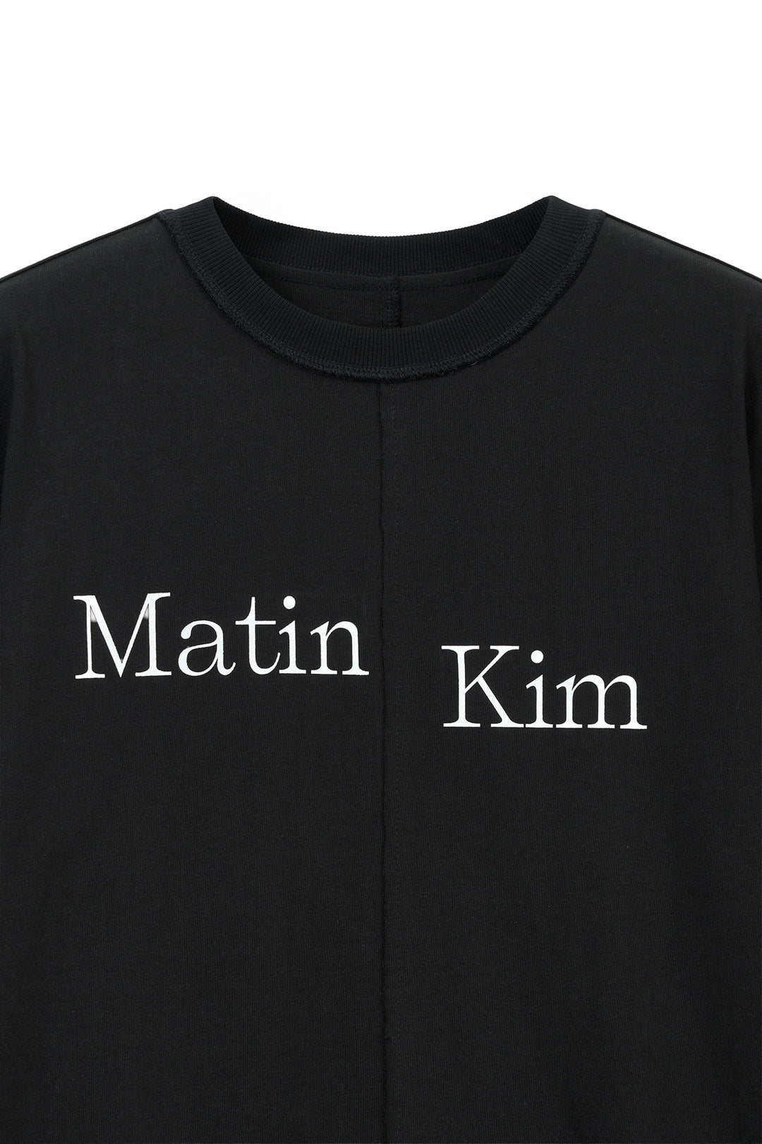 Matin Kim Asymmetric Logo Top — Black