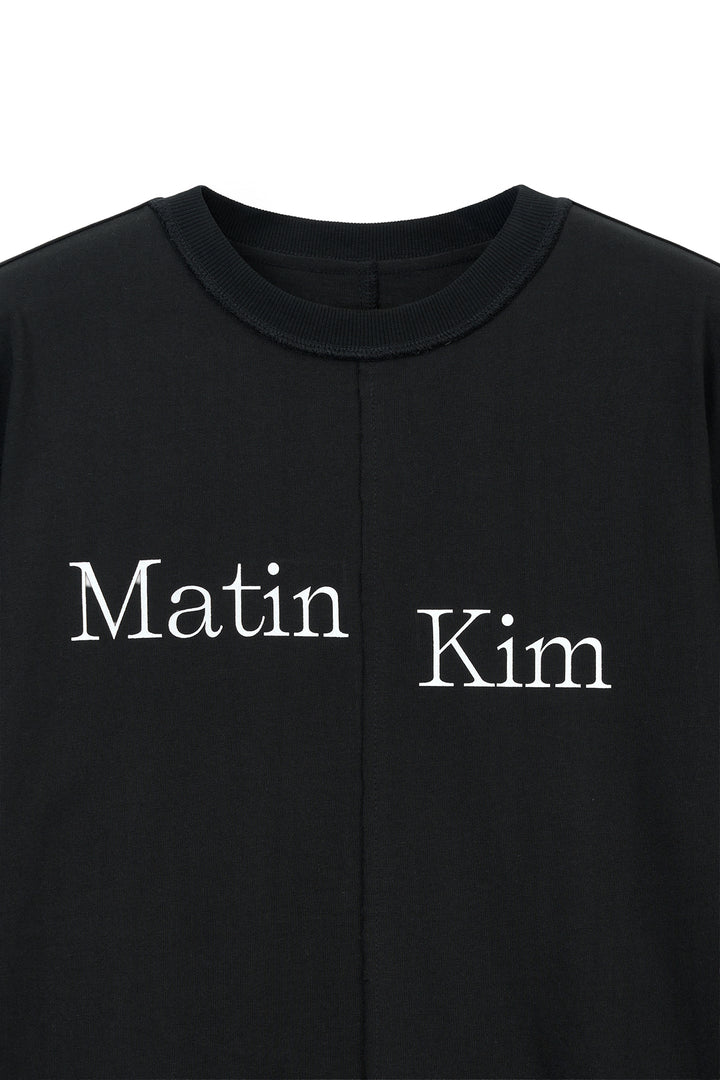 Matin Kim Asymmetric Logo Top — Black