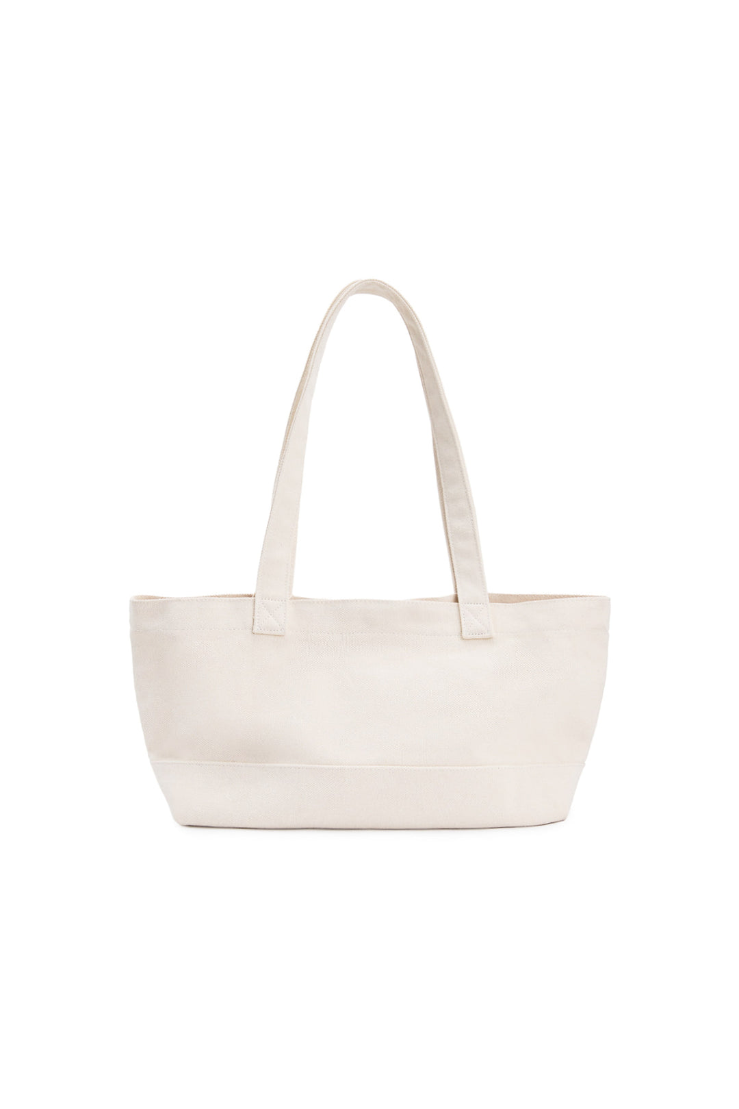 Matin Kim Logo Canvas Wide Shoulder Bag — Ivory