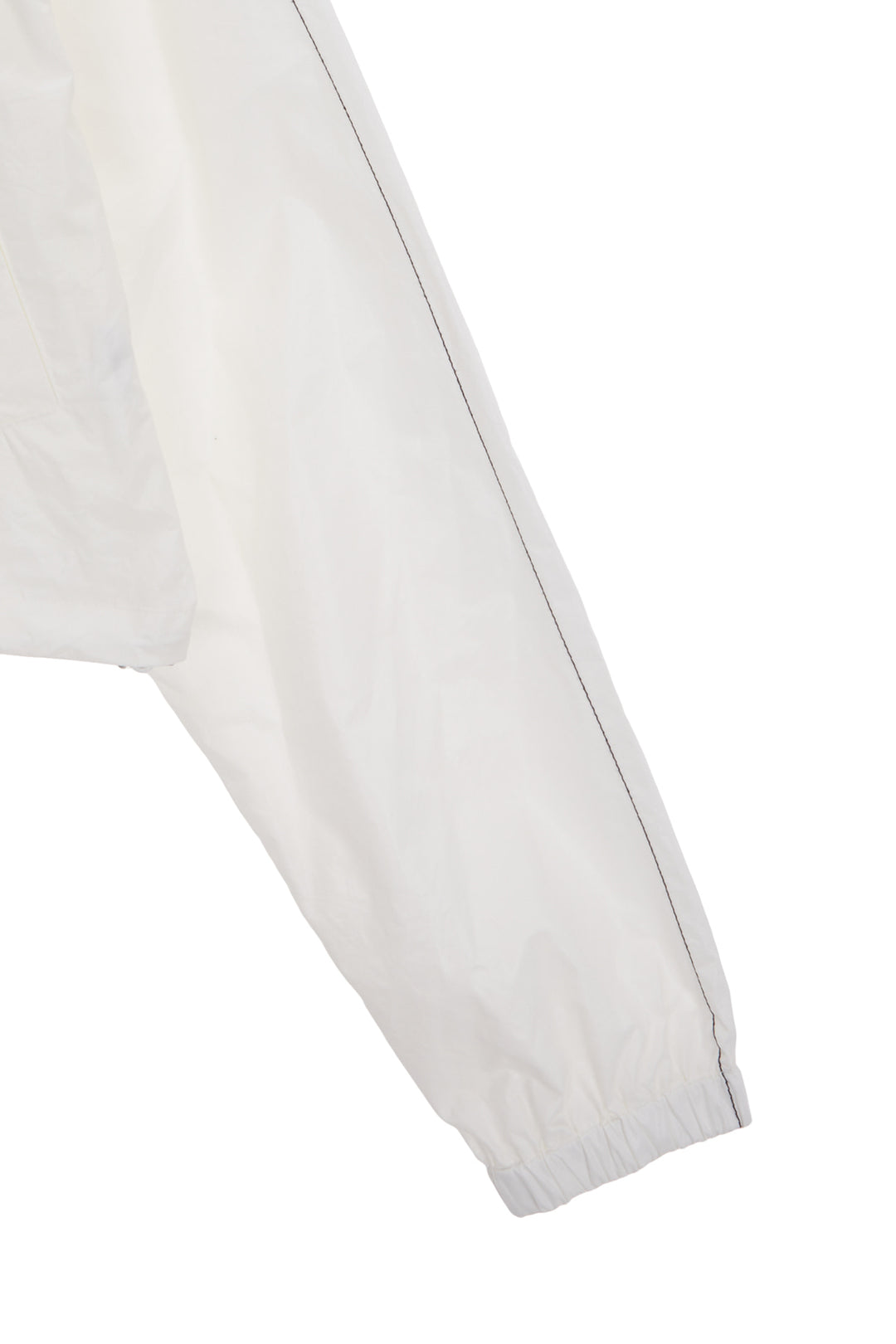 Matin Kim Crop Hoody Coating Jumper — Ivory