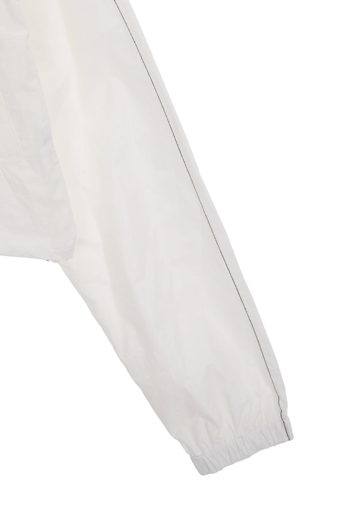 Matin Kim Crop Hoody Coating Jumper — Ivory