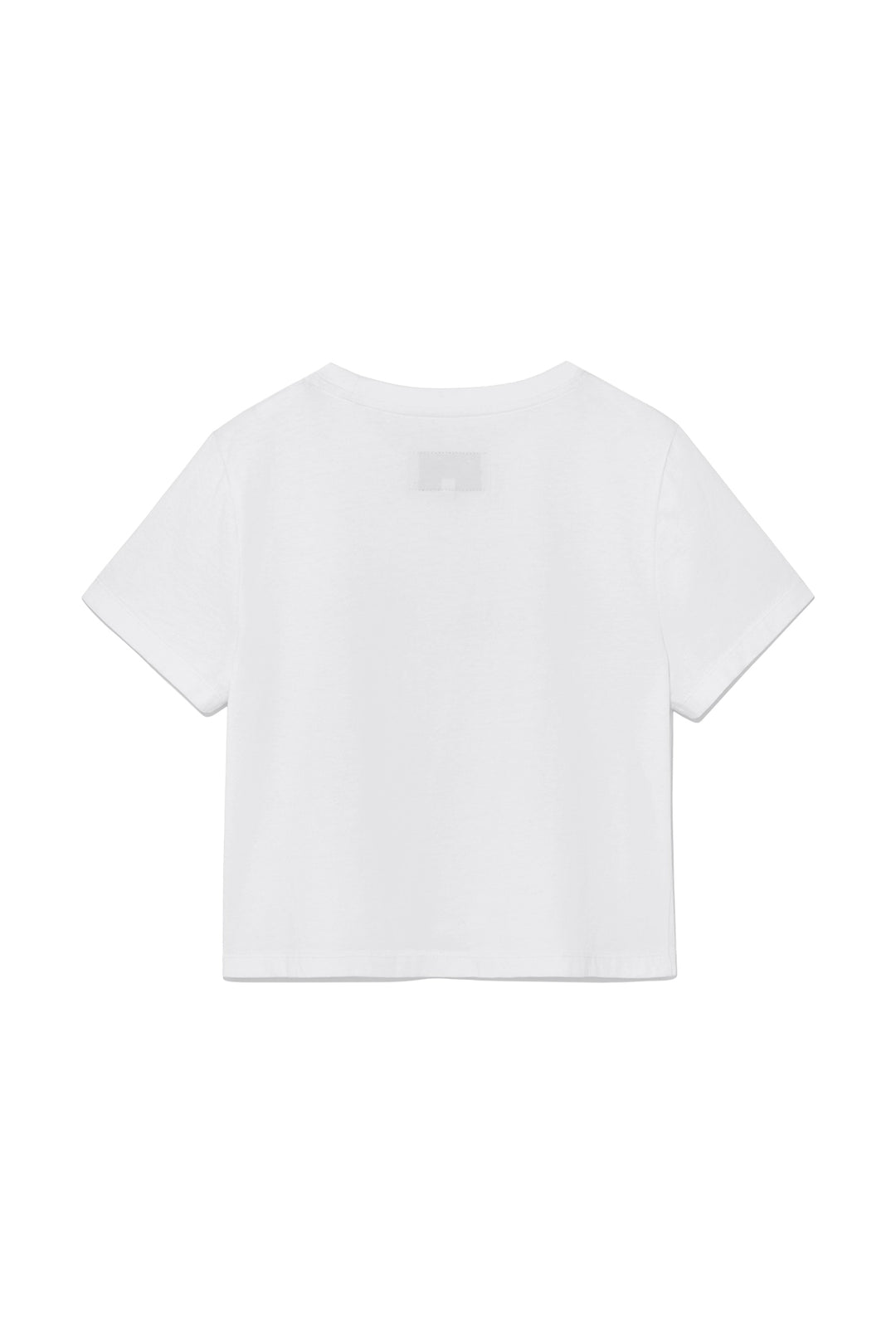 Matin Kim Unbalance Logo Crop Top — White