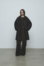 KIMMATIN Highneck Oversize Padded Jumper — Black