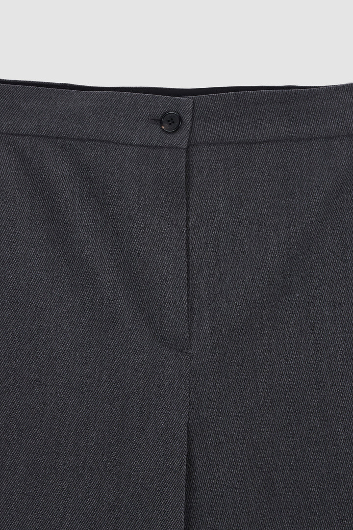 KIMMATIN Skirt Wrap Layered Pants — Gray