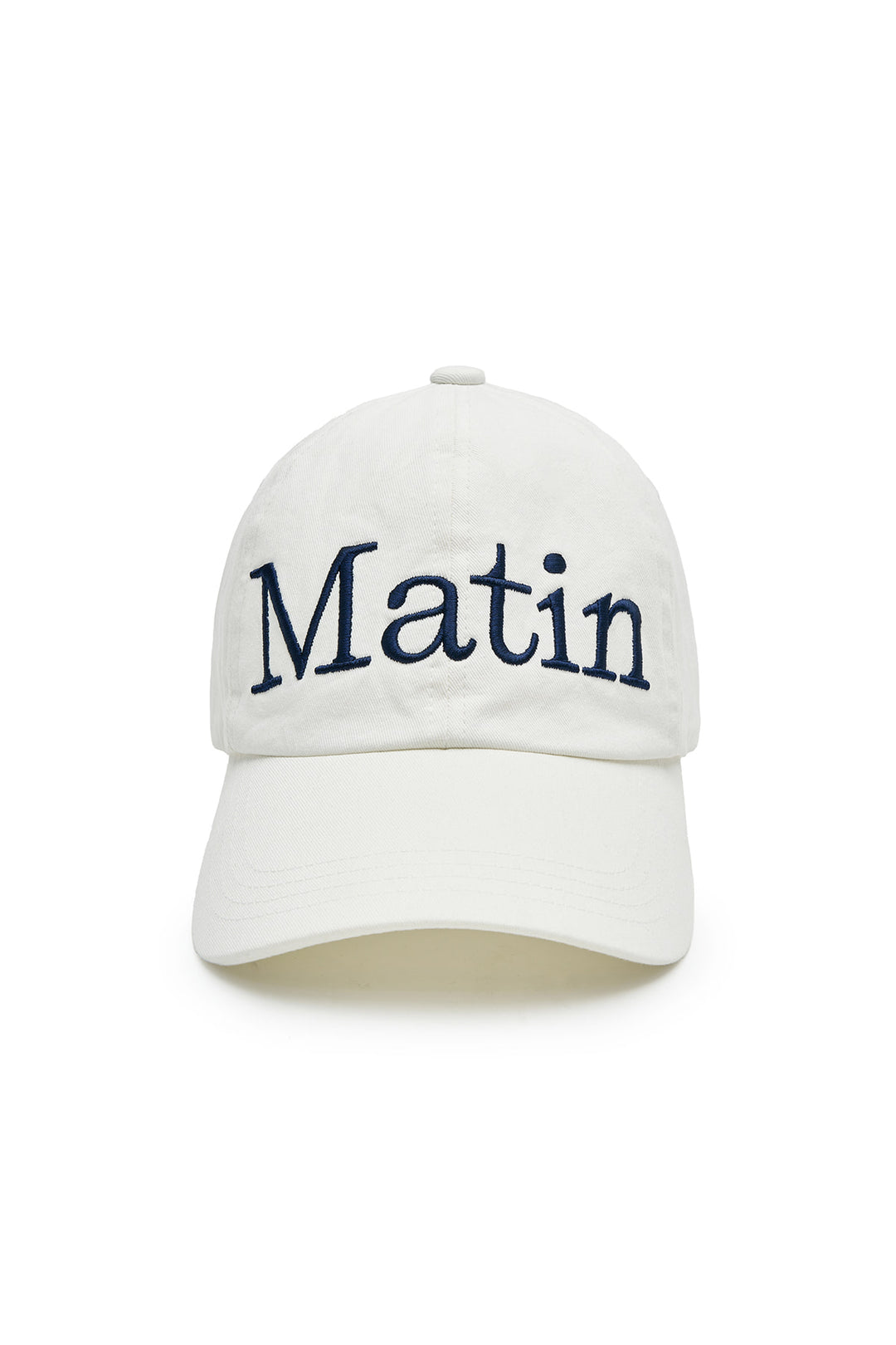 Matin Kim Logo Stitch Ball Cap — White