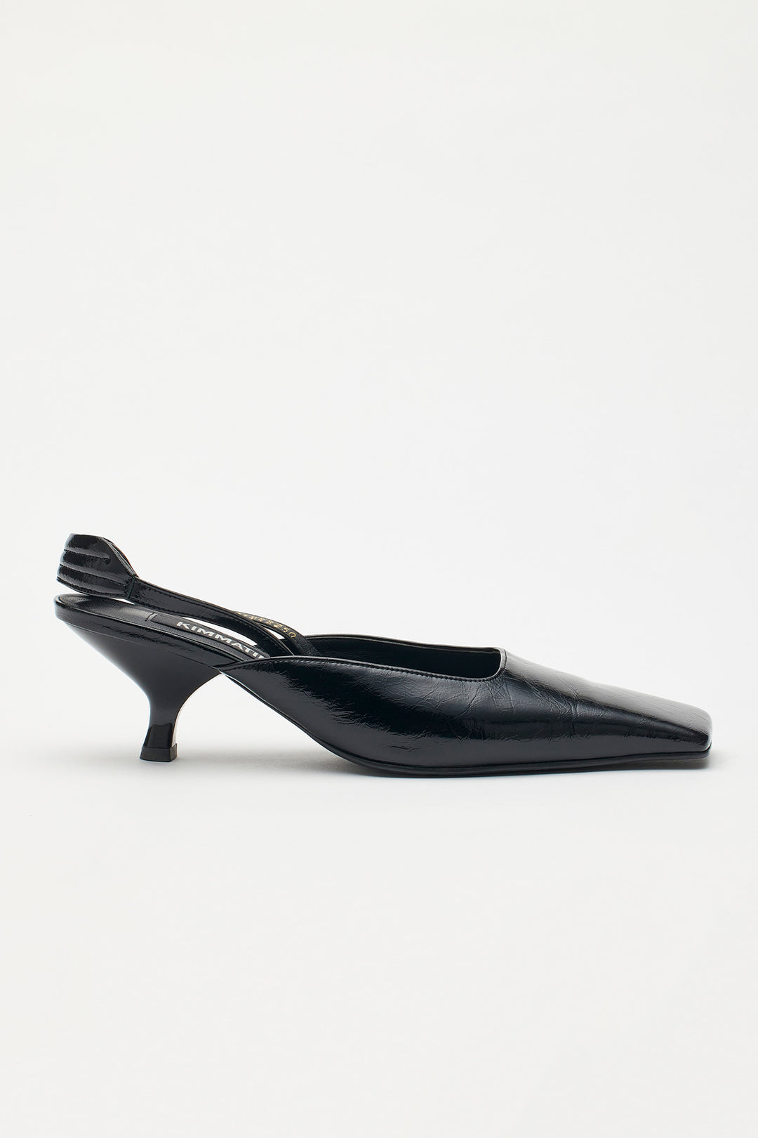 KIMMATIN Square Toe Sling Back Heel — Black