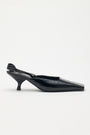 KIMMATIN Square Toe Sling Back Heel — Black