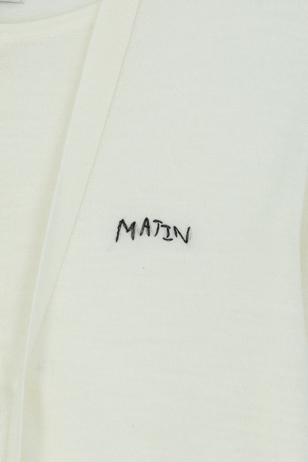 Matin Kim String Detail Knit Cardigan — Cream