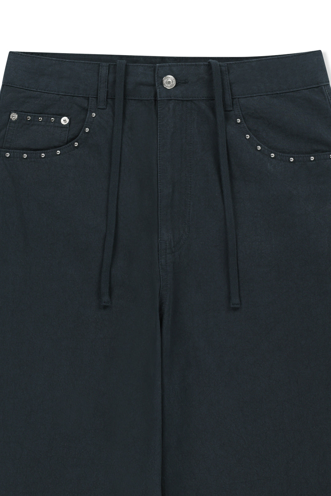 Matin Kim Stud Point Color Denim Pants — Navy blue