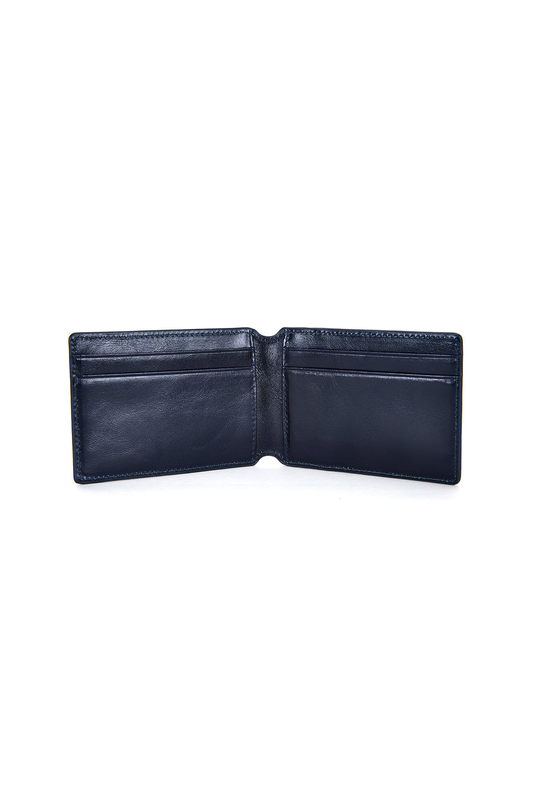 Matin Kim Embossed Logo Business Wallet — Navy blue