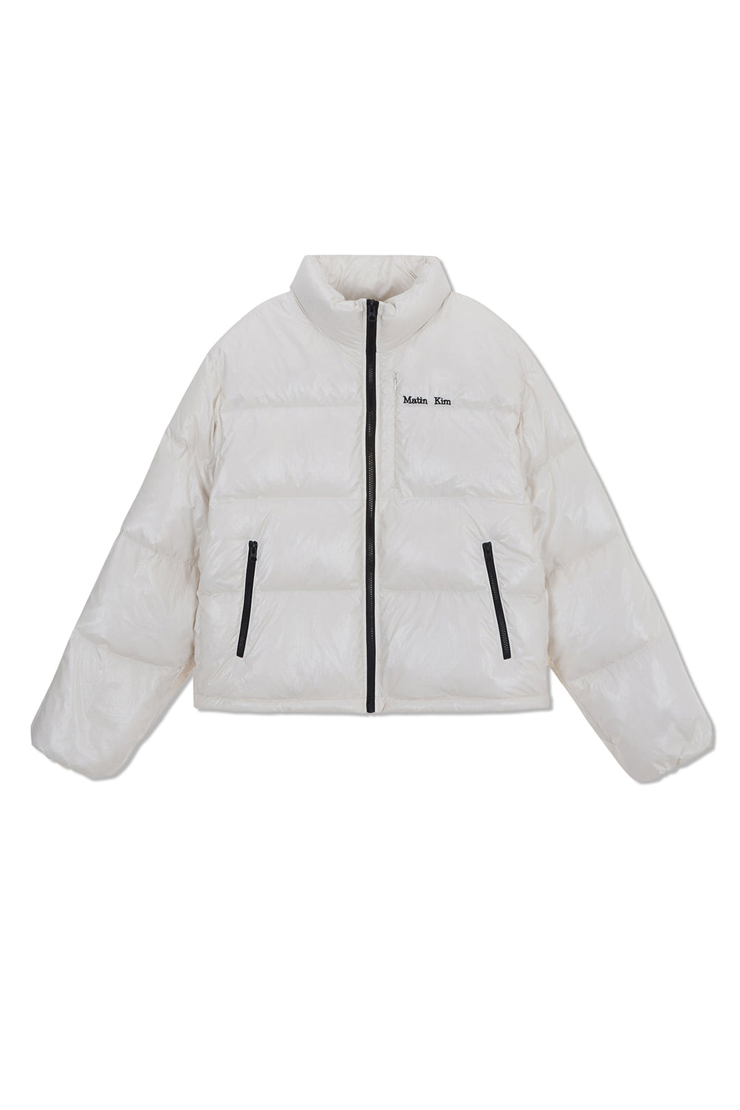 Matin Kim Small Logo Volume Down Jumper — Ivory