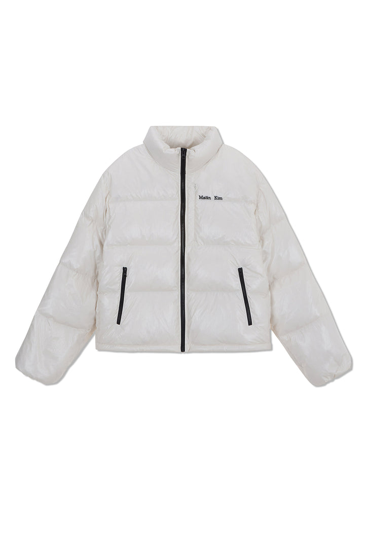 Matin Kim Small Logo Volume Down Jumper — Ivory