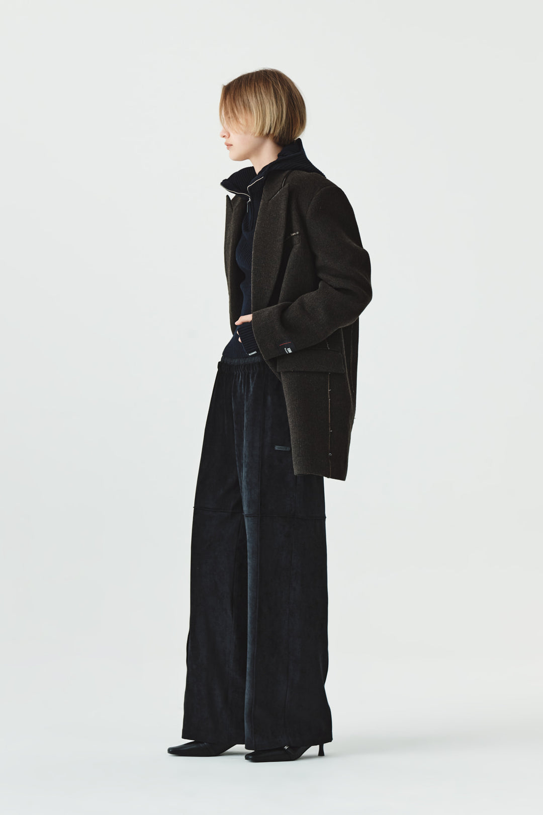KIMMATIN Overfit Midi Double Coat — Brown