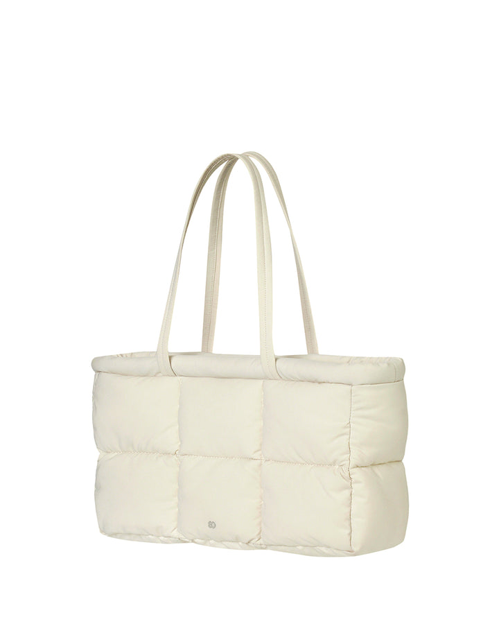 Stand Oil Bubble Bag — Padded Oblong Crossbody — Cream