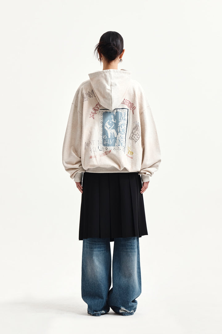 Matin Kim Back Pocket Patch Destroyed Denim — Blue