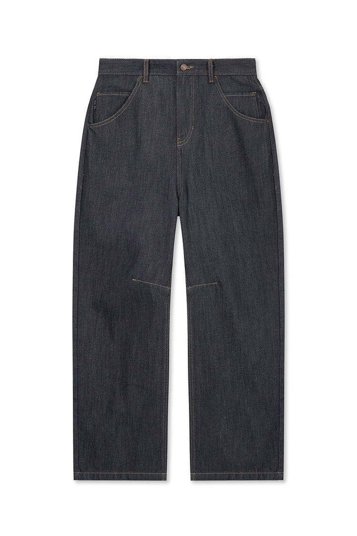 Matin Kim Dart Point Denim Pants — Dark Navy