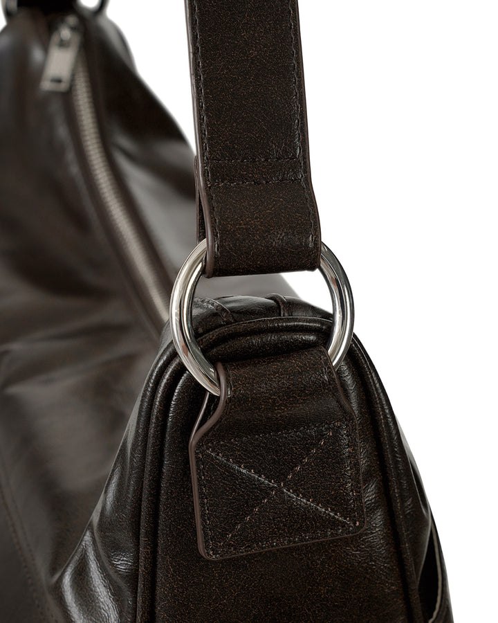 Stand Oil Joey Bag — Structured Crossbody — Maroon