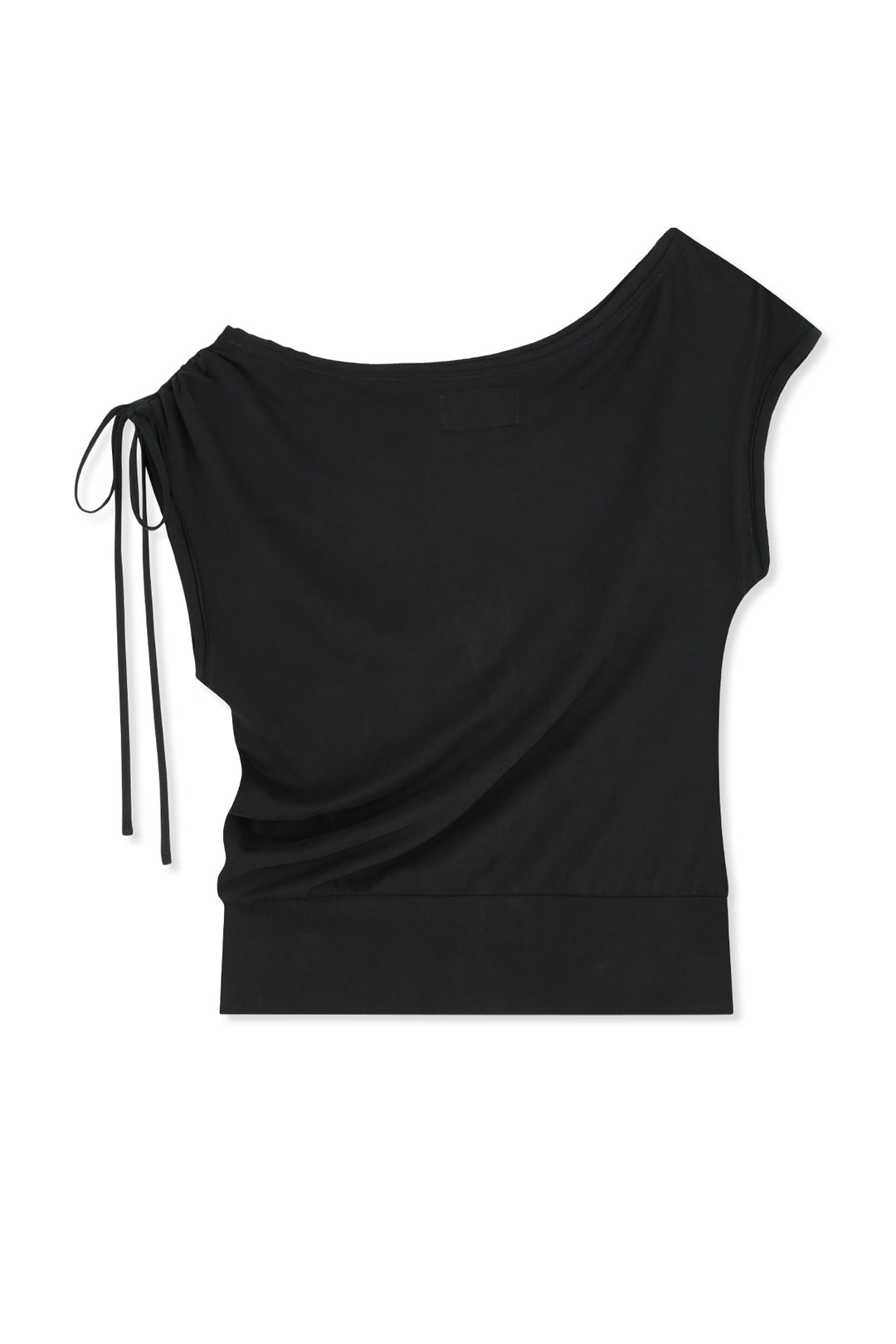 Matin Kim Draped Asymmetric Sleeveless Top — Black