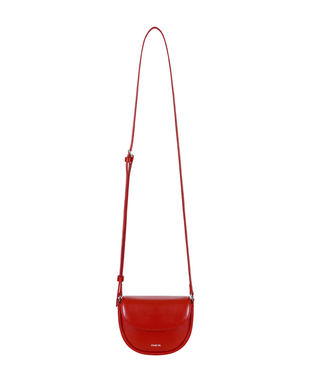 Stand Oil Mino Bag — Half Moon Crossbody — Red