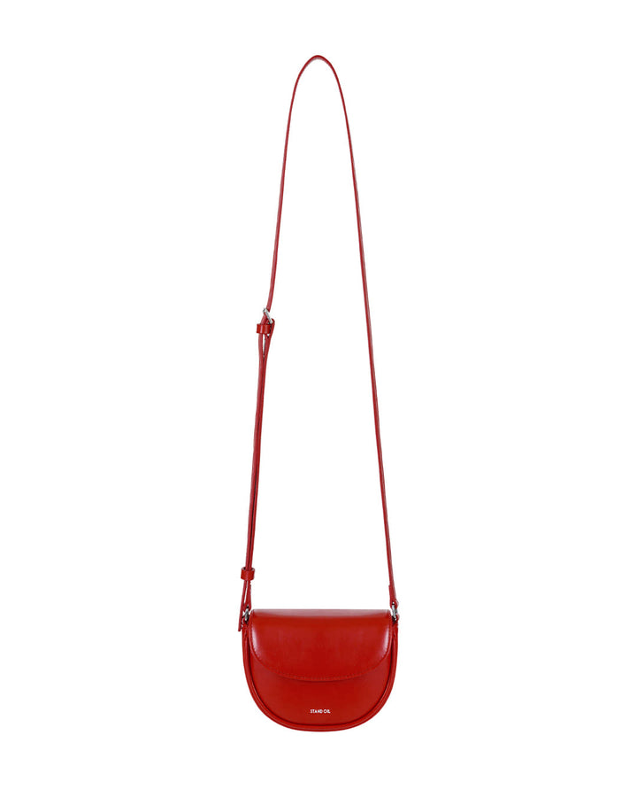 Stand Oil Mino Bag — Half Moon Crossbody — Red