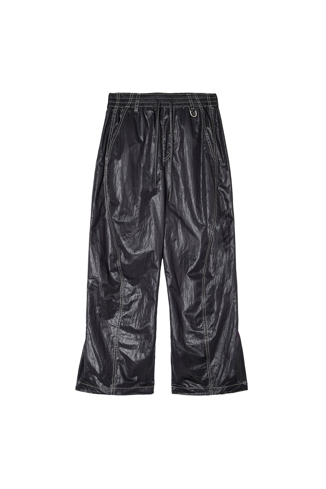 Matin Kim Glossy Banding Track Pants — Black