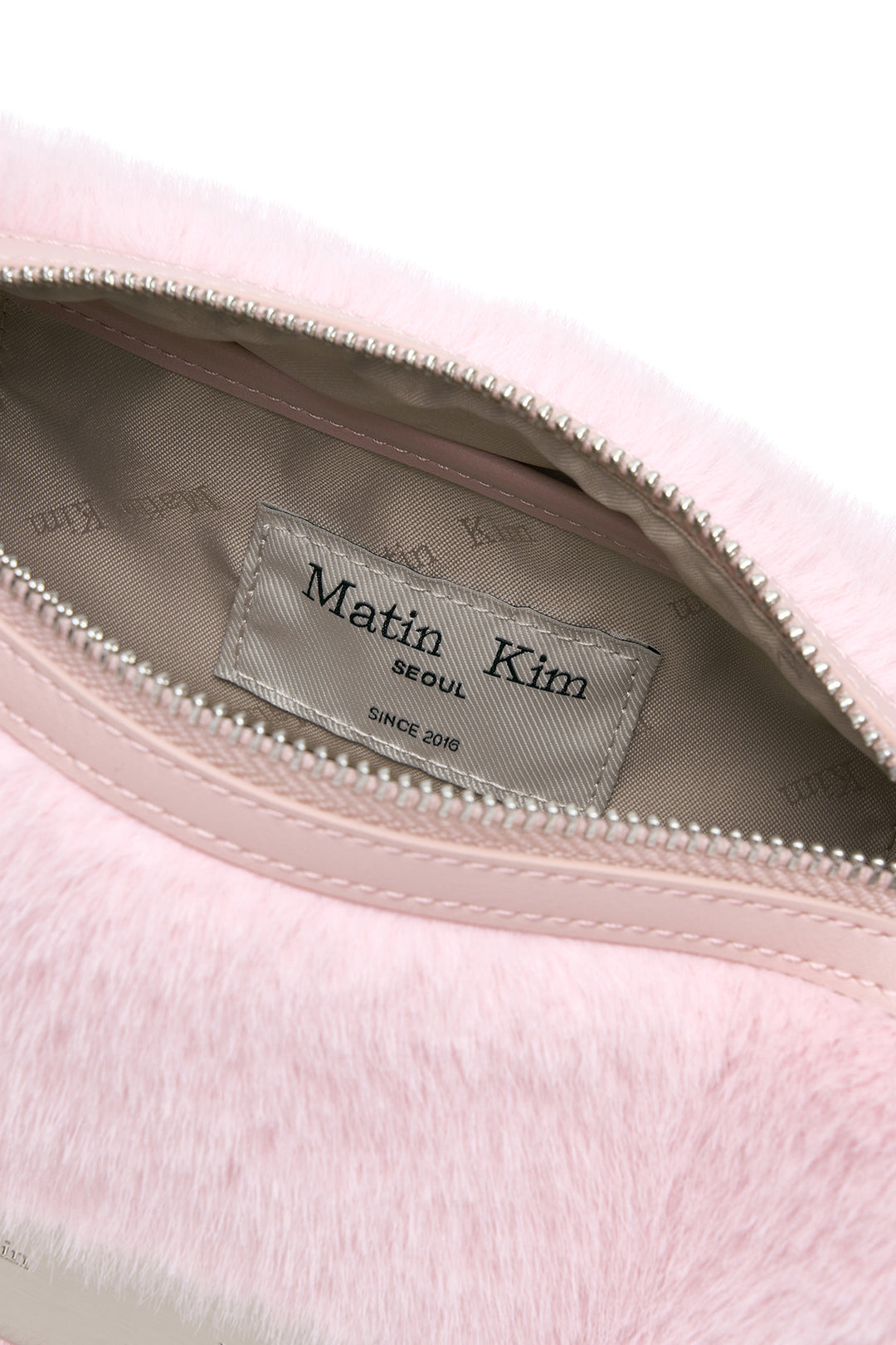 Matin Kim Soft Fur Mini Shoulder Bag — Pink