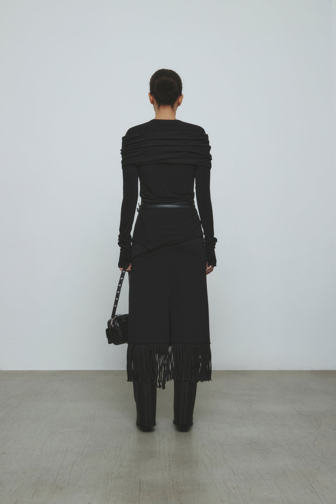 KIMMATIN Off-Shoulder Detail Top — Black