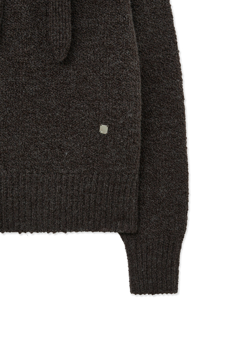 Matin Kim Muffler Point Hoody Pullover — Brown