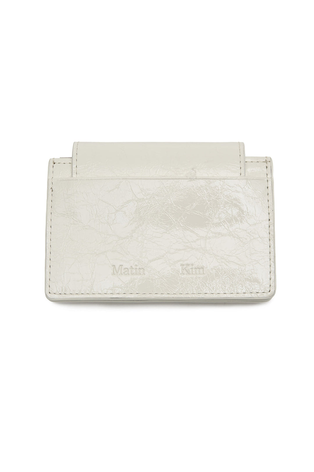 Matin Kim Glazed Accordion Wallet — White