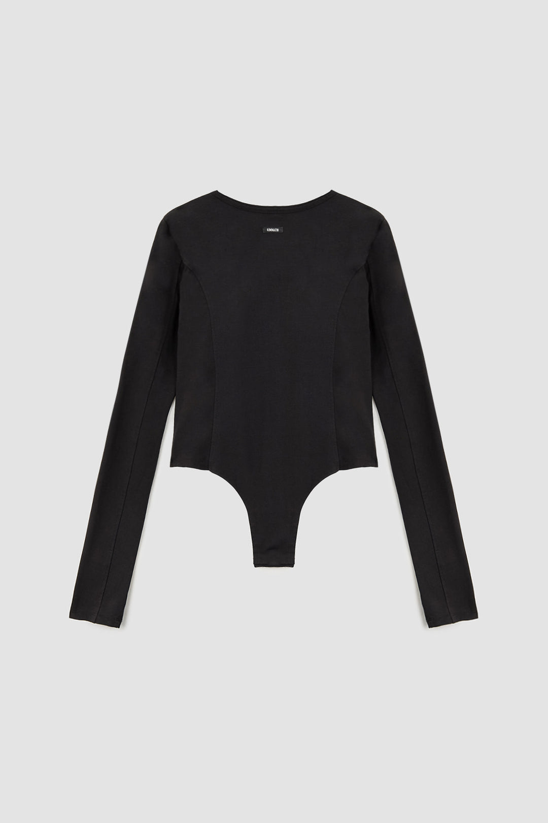 KIMMATIN Raw Cut Bodysuit Top — Black