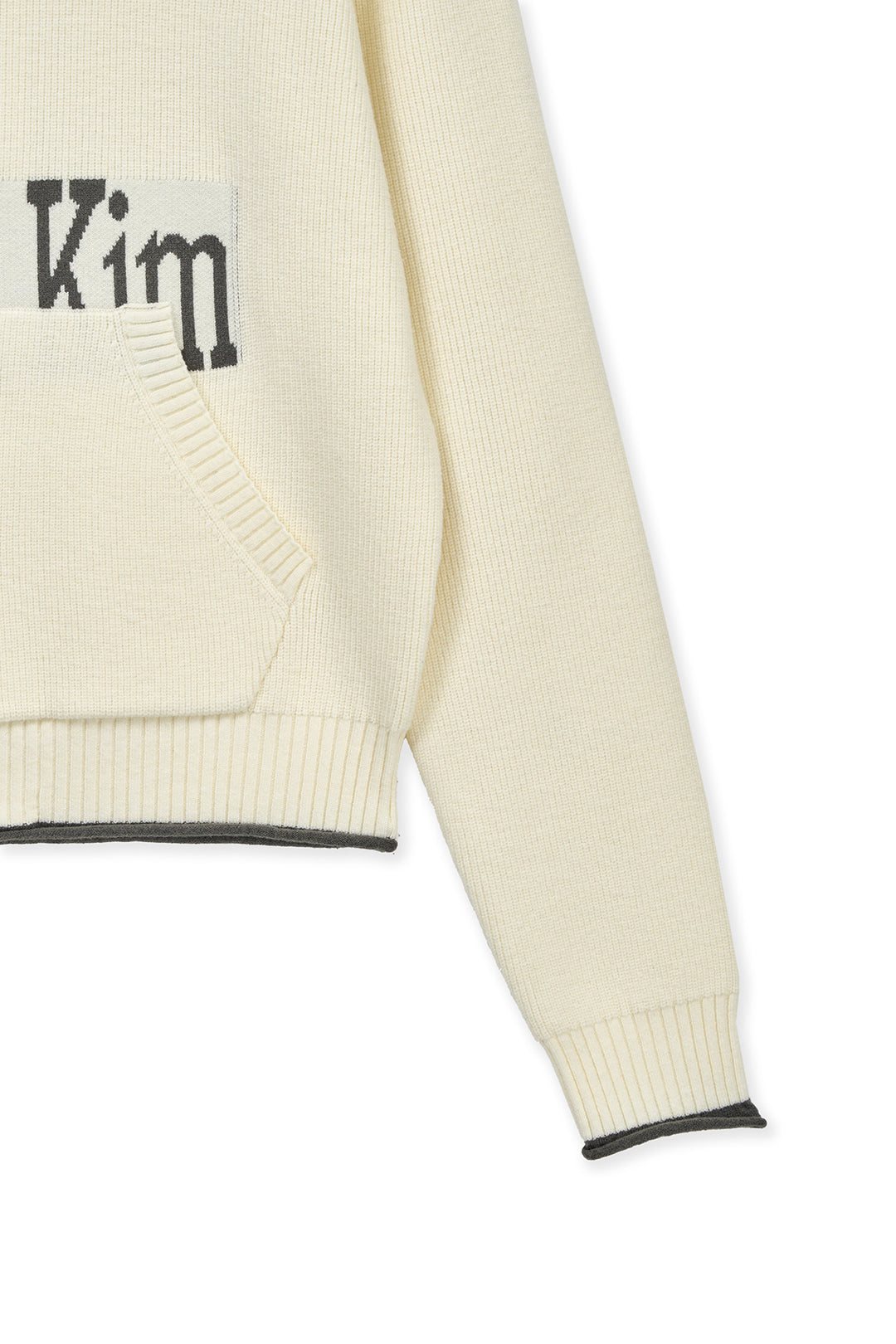 Matin Kim Spell Point Knit Zip Up — Ivory