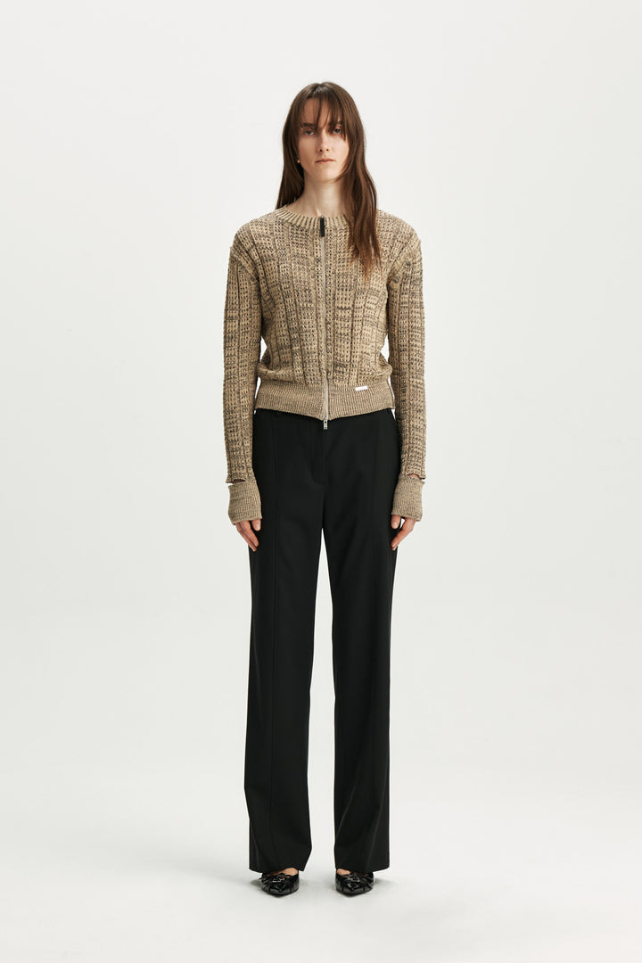KIMMATIN Zipper Point Trouser — Black