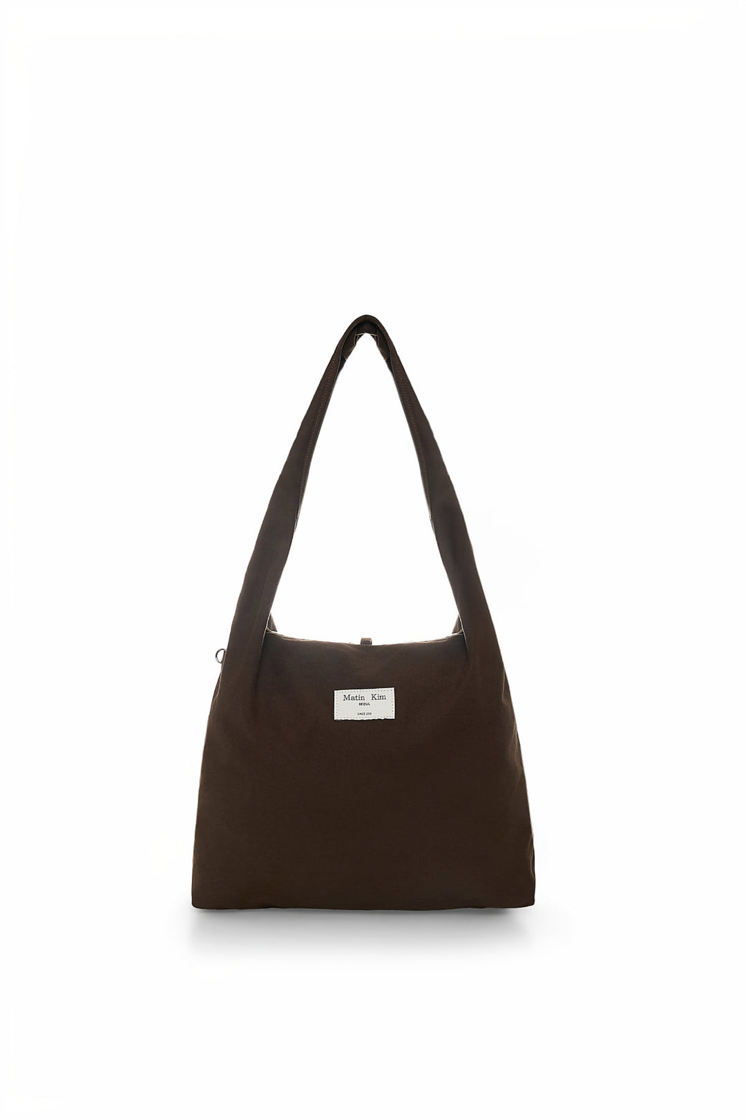 Matin Kim Logo Point Round Ecobag Khaki — Brown