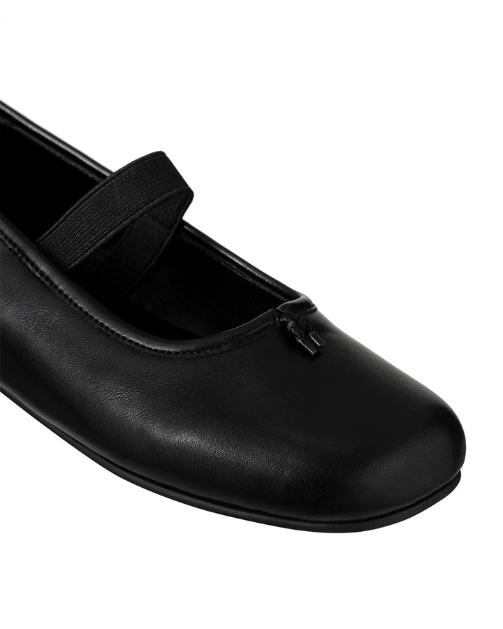Stand Oil Faye Mary Jane — Semi-Square Flat — Black