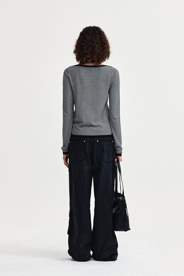 Matin Kim Essential Boat Neck Knit — Black
