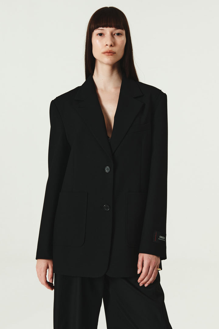 KIMMATIN Foldover Back Pocket Trouser — Black