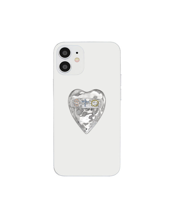 Stand Oil Heart Initial Gripring — Silver