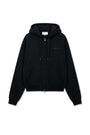 Matin Kim Back Logo Essential Zip Hoodie — Black