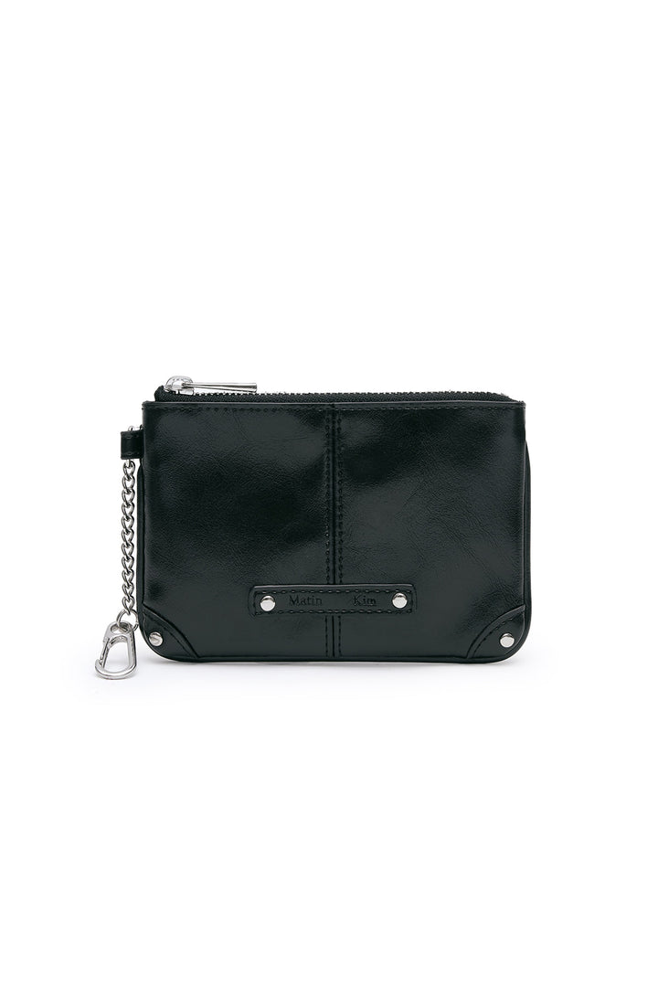Matin Kim Rivet Point Mini Coin Wallet — Black