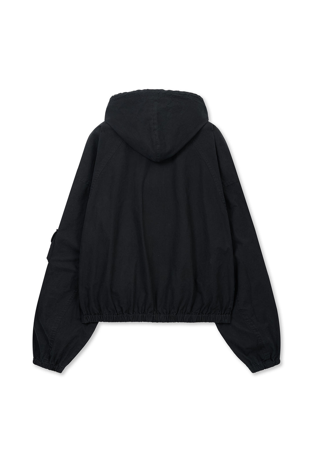 Matin Kim Washed Cotton Zip Hoodie — Black