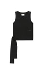 Matin Kim Hem Tie Detail Sleeveless Top — Black