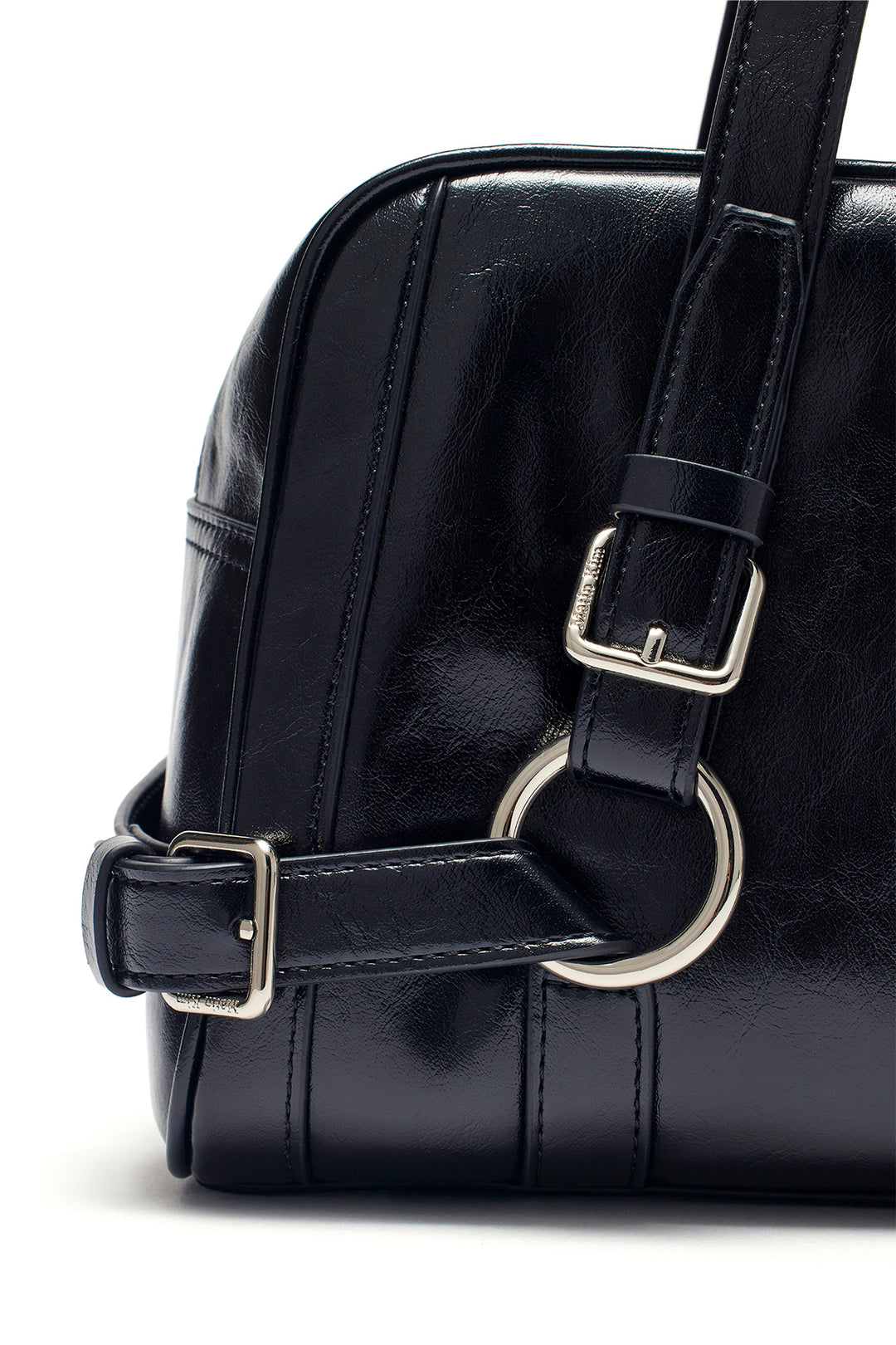 Matin Kim Biker Detail Medium Shoulder Bag — Black