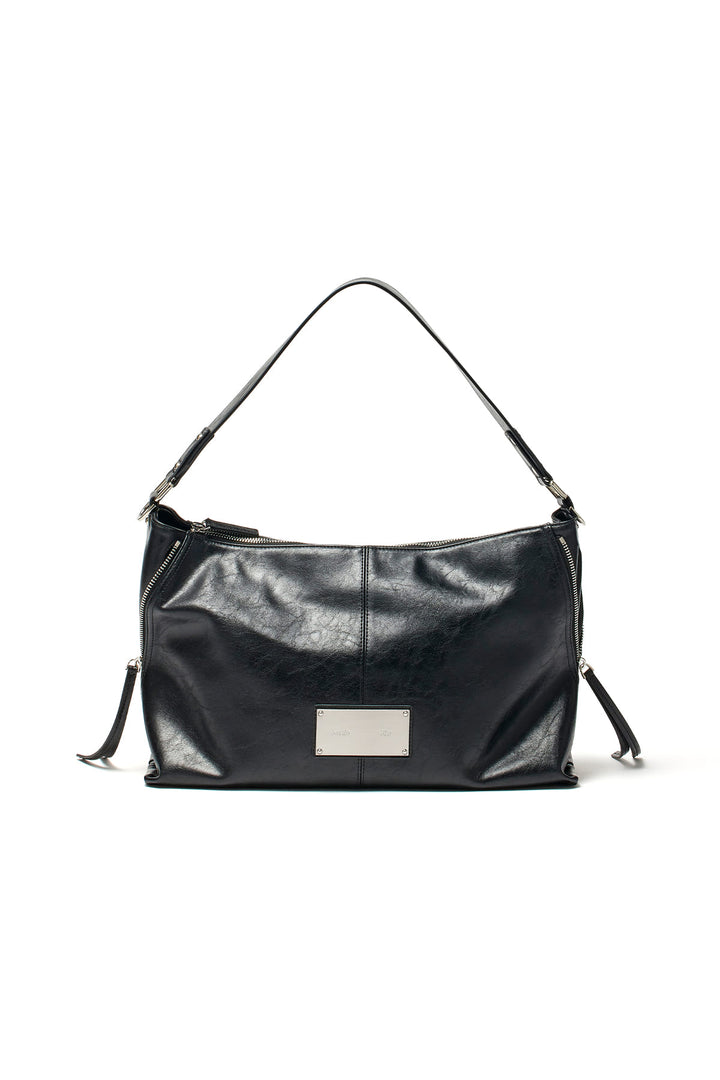 Matin Kim Side Zipper Shoulder Bag — Black