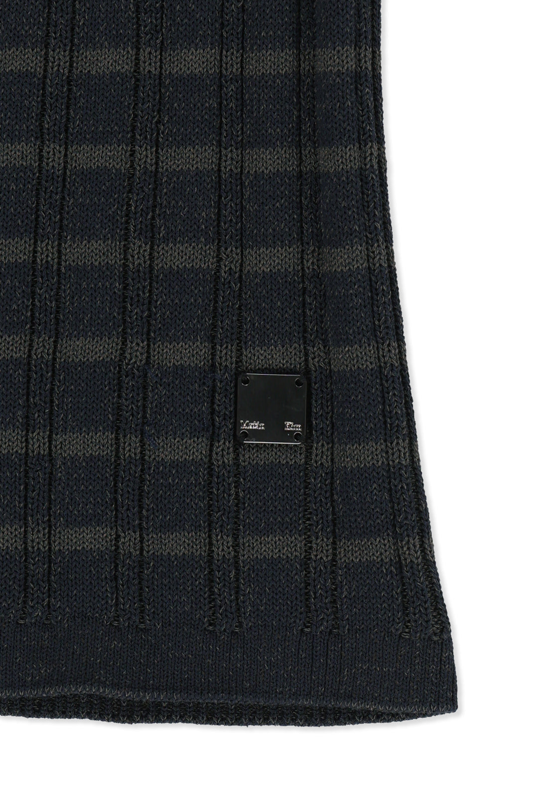 Matin Kim Stripe Knit Tube Top — Navy blue