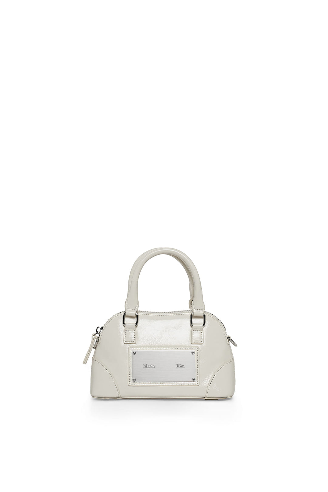 Matin Kim Curve Zip Mini Bag — Light Grey