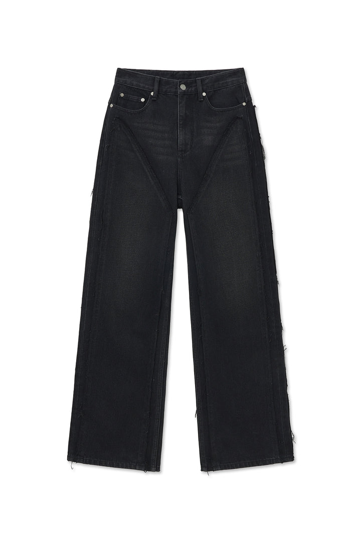 Matin Kim Western Straight Fit Denim — Black